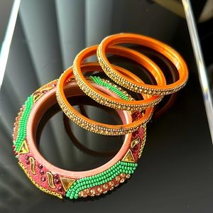 Indian Bangles Bracelets Set of 4